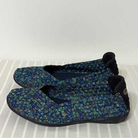 Bernie Mev Catwalk Woven Ballet Flats US 6-6.5 EU37 Blue Multi Stretch Slip On - Picture 14 of 16